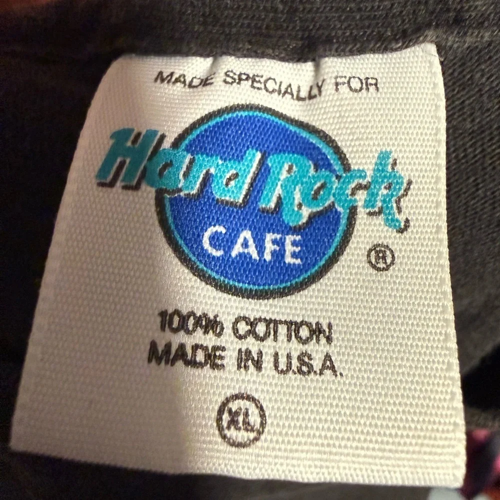 Vintage 90s Hard Rock Cafe Las Vegas Black T Shirt - Picture 6 of 6